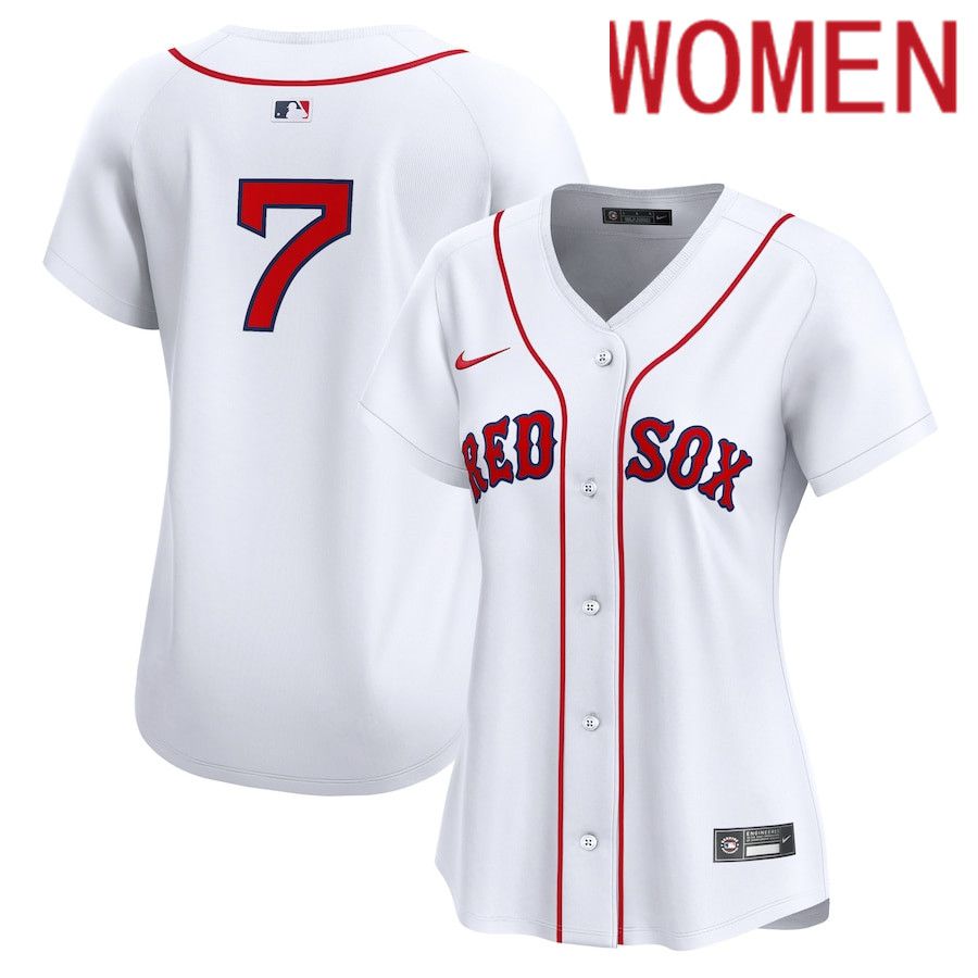 Women Boston Red Sox #7 Masataka Yoshida Nike White Home Limited Player MLB Jersey->customized mlb jersey->Custom Jersey